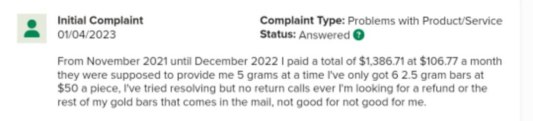 Complaint 1