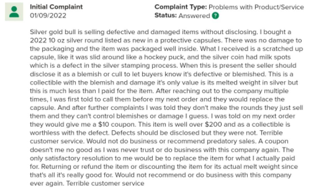 Complaint 1 Complaint 1