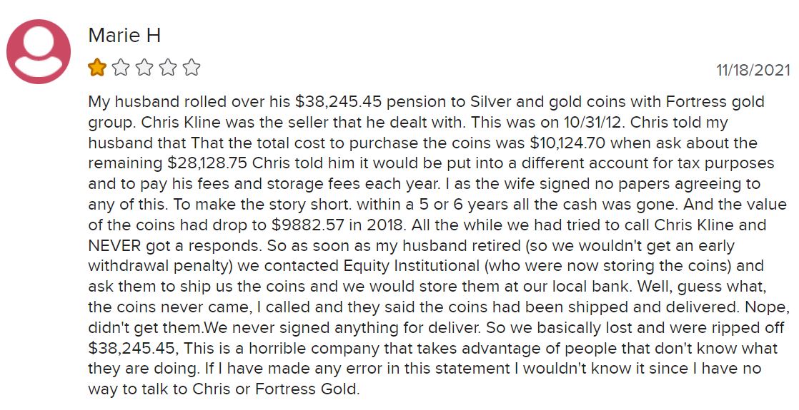 What is Fortress Gold Group complaint july 2023 What is Fortress Gold Group complaint july 2023