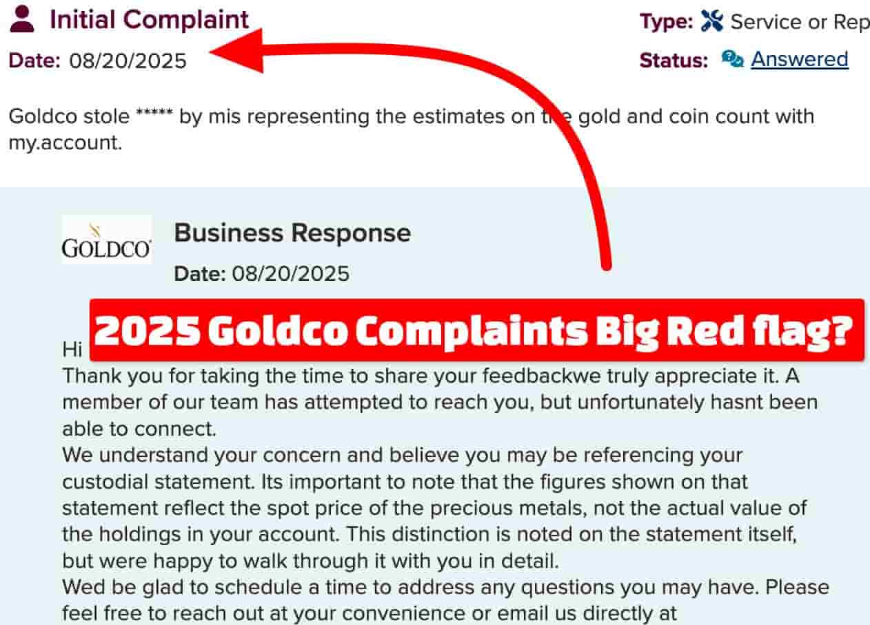 goldco bad reviews and complaints