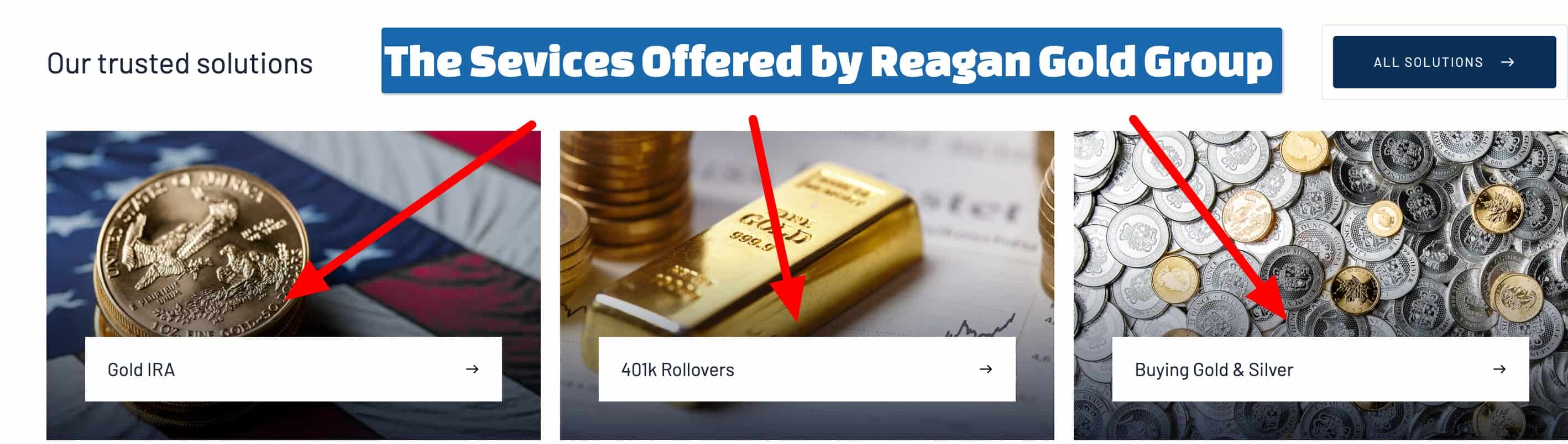 The services offered by Reagan gold group