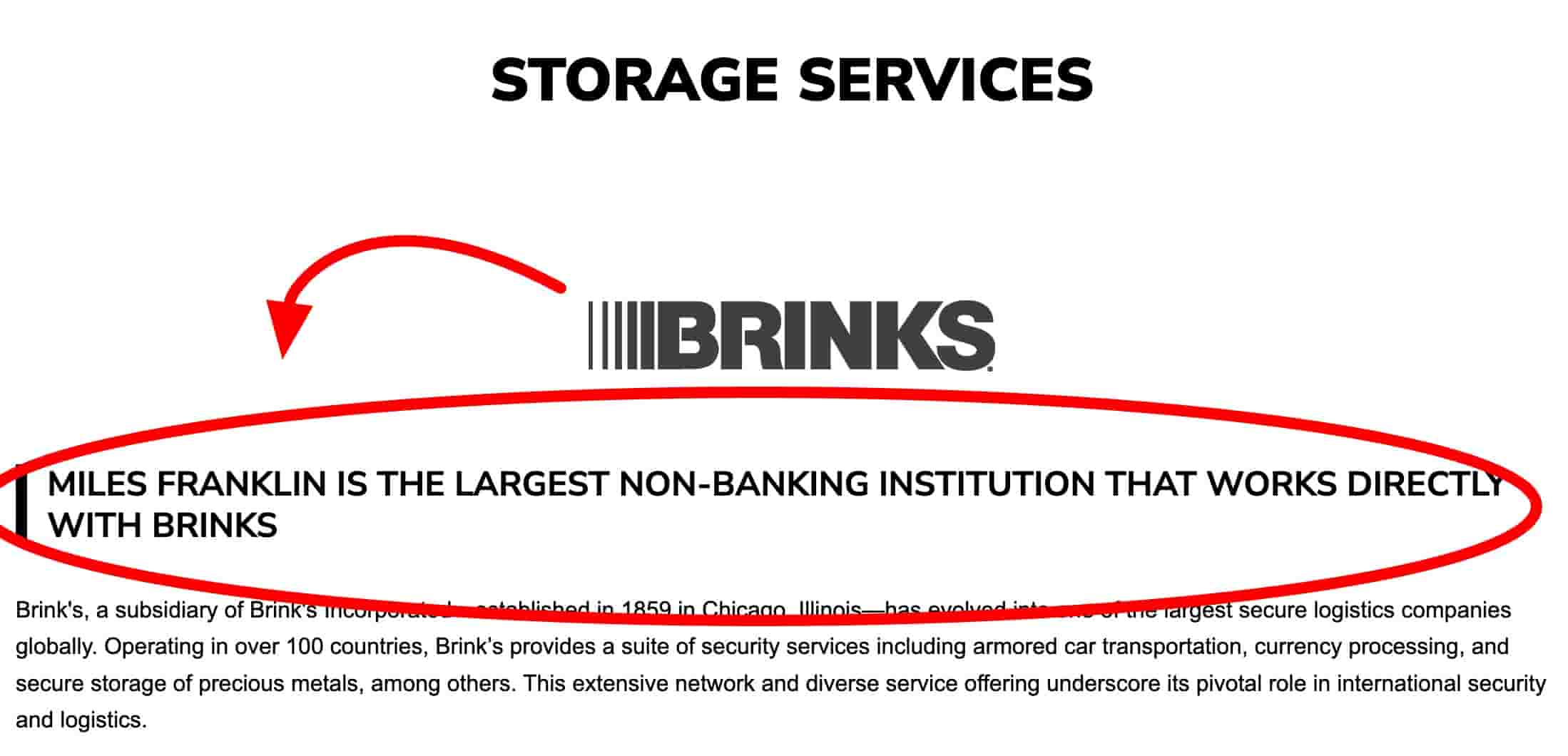 miles franklin storage services